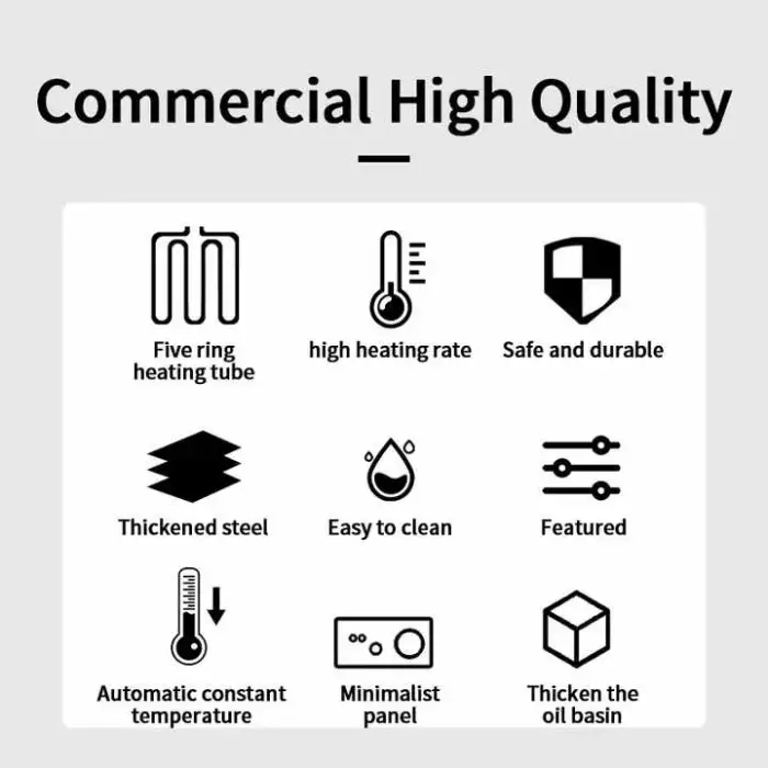 6L Double Oil Fryer Electric Fryer Commercial Electric Furnace High Temperature protection Automatic Constant Temperature 2500W