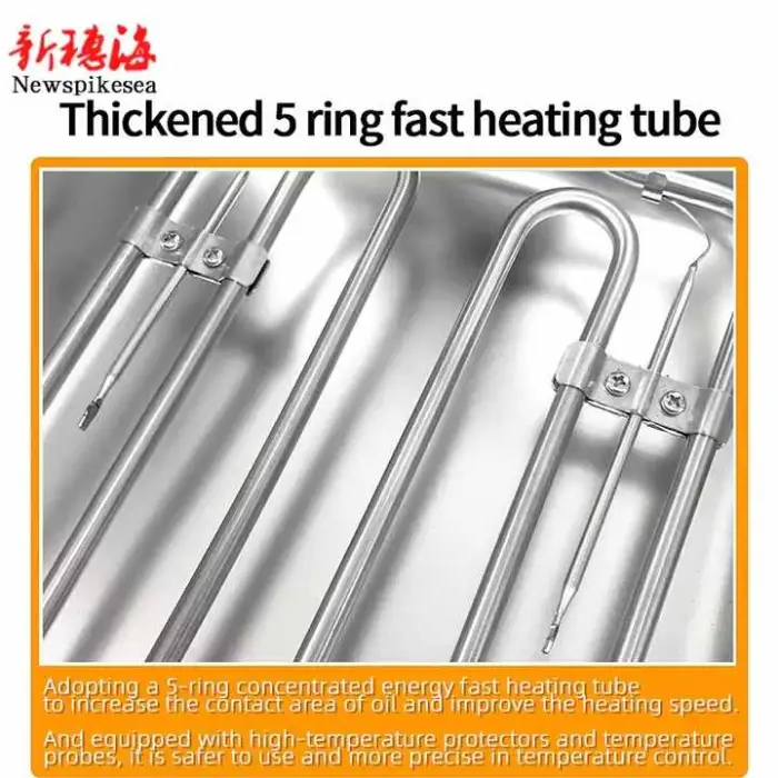 6L Double Oil Fryer Electric Fryer Commercial Electric Furnace High Temperature protection Automatic Constant Temperature 2500W