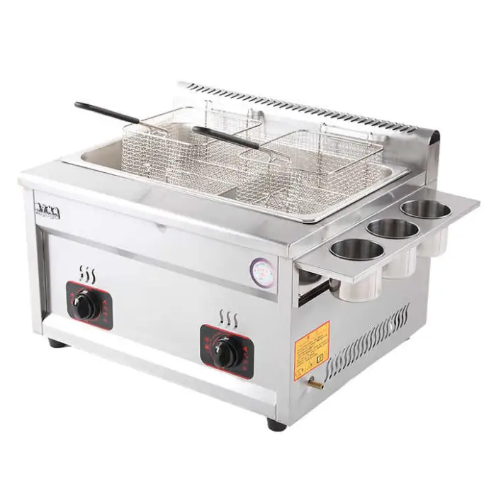Heating Commercial Gas Fryer Multi Functional Kanto Cooking Pot Deep Fryer for Fried Chicken and French Fries Machine