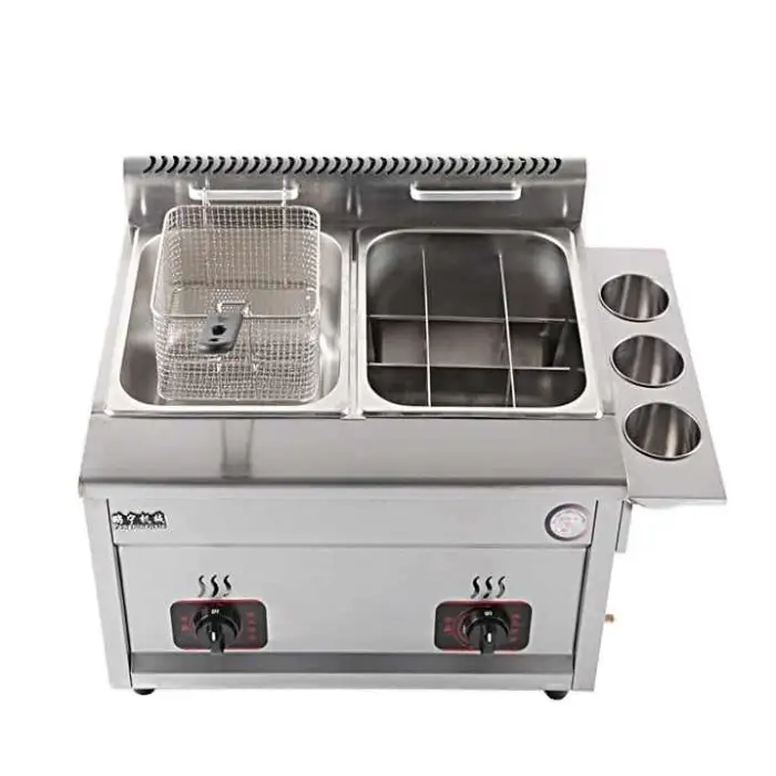 Heating Commercial Gas Fryer Multi Functional Kanto Cooking Pot Deep Fryer for Fried Chicken and French Fries Machine