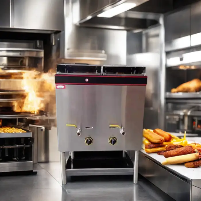 28L Commercial Automatic Electric Fryer Stainless Steel Vertical Fried Food Equipment, Chicken and French Fry Fryer