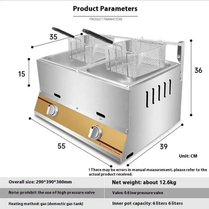 Electric Deep Fryer 220V for Cooked Plantain Chips