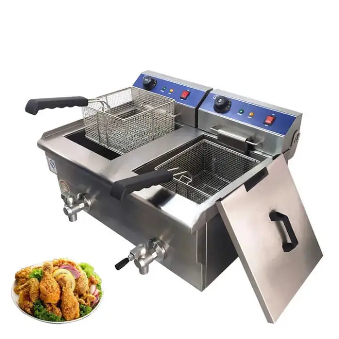 Commercial Chicken Pressure French Fries Electric Automatic Machine Deep Fryer Electric Deep Fryers Frying Machine Deep Fryer