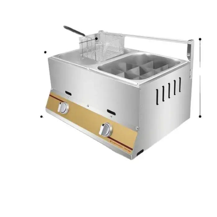 Cooking Pot Dual Purpose Deep Fryer & Frying Pan Stainless Steel Electric Efficient Regularly even Heating