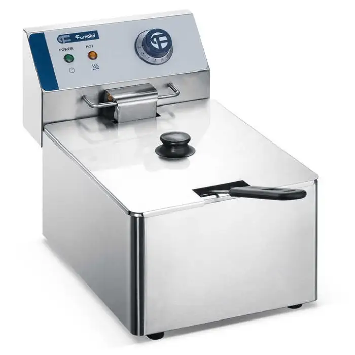 6L Counter Top Digital Type Comercial Electric 1-Tank 1-Basket Deep Fryers with Time Controller
