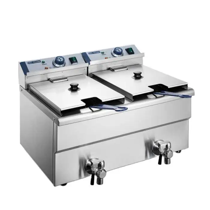 6L Counter Top Digital Type Comercial Electric 1-Tank 1-Basket Deep Fryers with Time Controller