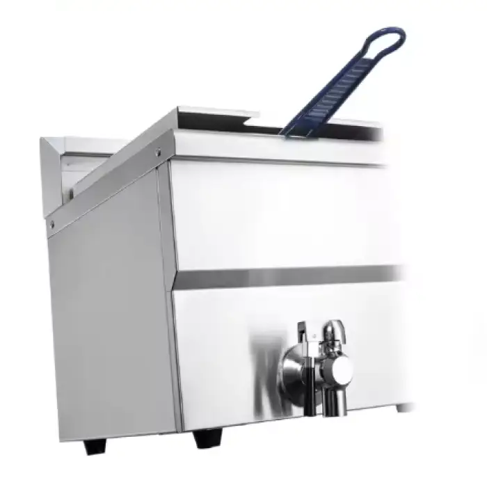 12L Large Capacity  Stainless Steel Table Top Electric Fryer with Drain Tap