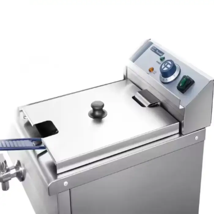 12L Large Capacity  Stainless Steel Table Top Electric Fryer with Drain Tap
