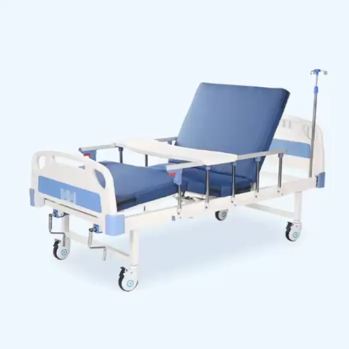 2 Crank ICU Medical Manual Hospital Bed for Patient