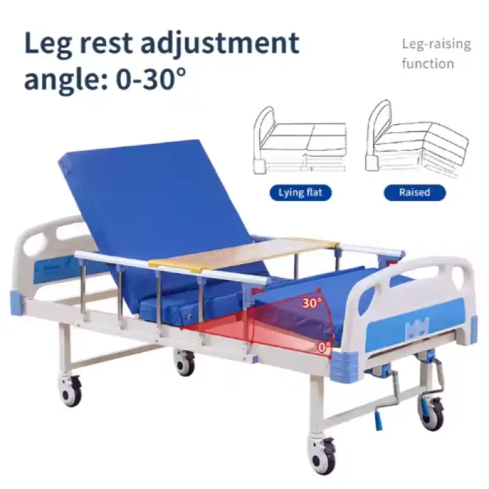 2 Crank ICU Medical Manual Hospital Bed for Patient