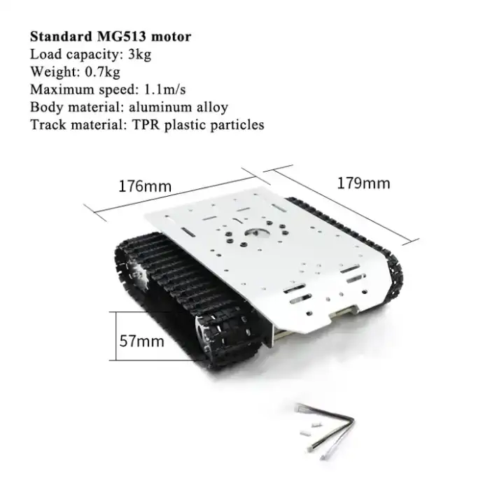 8KG Big Load Shock Absorb Tracked Robot Tank Car Chassis Smart Vehicle for Arduino with 12v Metal Encoder Motor