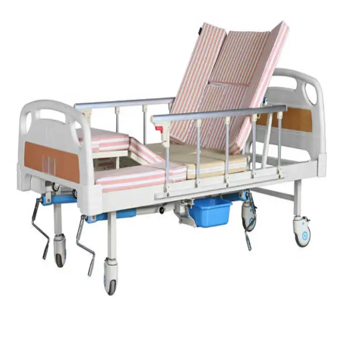 Premium 5 Function Manual Hospital ICU Bed Multifunctional Turning Over Nursing Bed