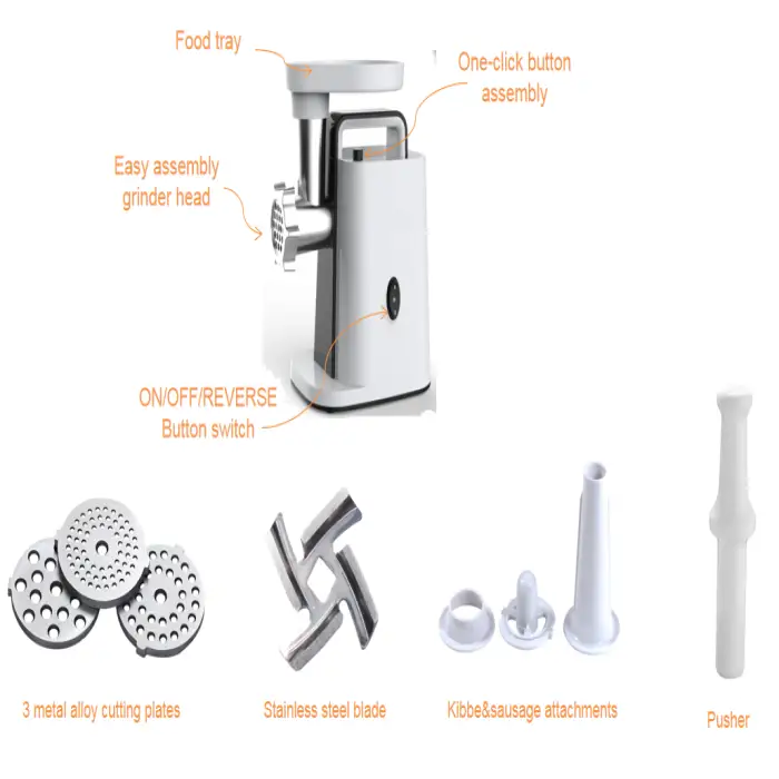 Copper Motor Electric Meat Making Machines Family Mincer Turnip Silk Sausage