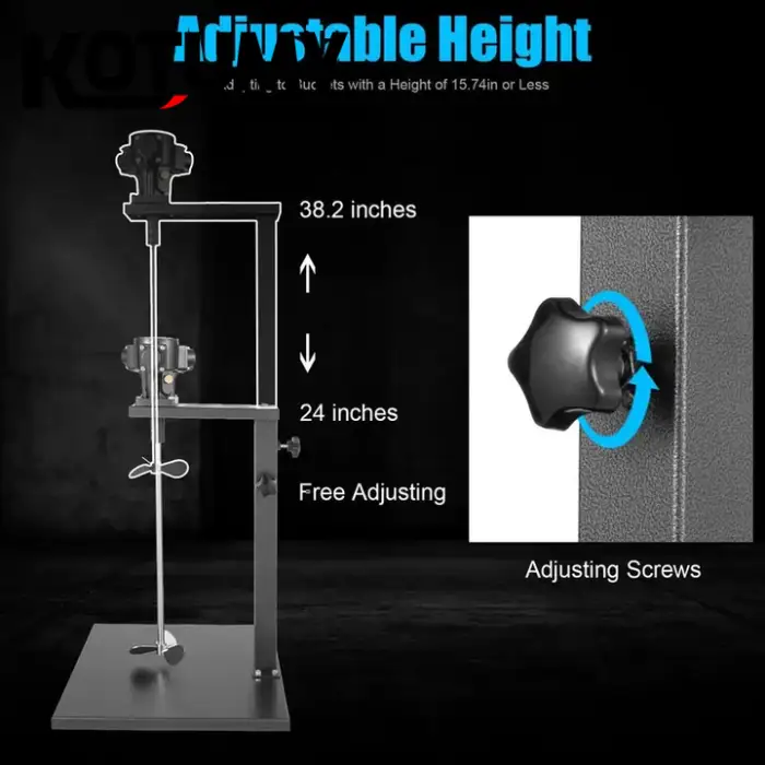 Automatic Industrial Paint Mixer Stainless Steel Pneumatic Agitator High Adjustable Height