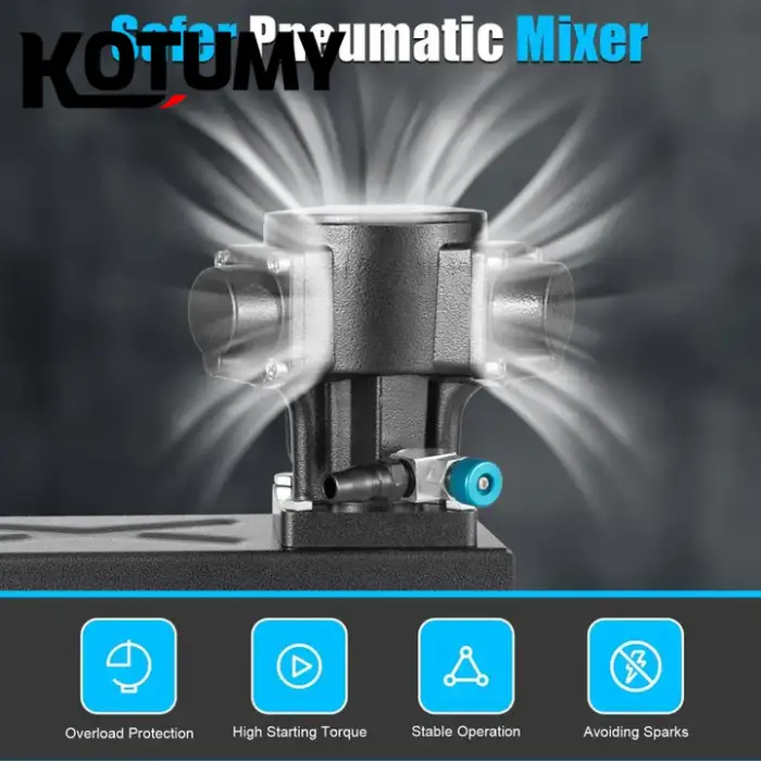 Automatic Industrial Paint Mixer Stainless Steel Pneumatic Agitator High Adjustable Height