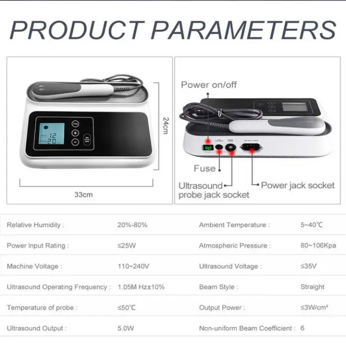 Portable 1Mhz Ultrasound Therapy Machine CS01 Physiotherapy Rehabilitation Equipment Household Medical Device