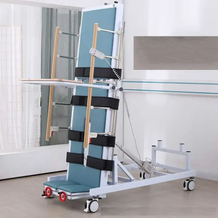 Rehabilitation Center Patients Physiotherapy Standing up Electric Tilt Bed