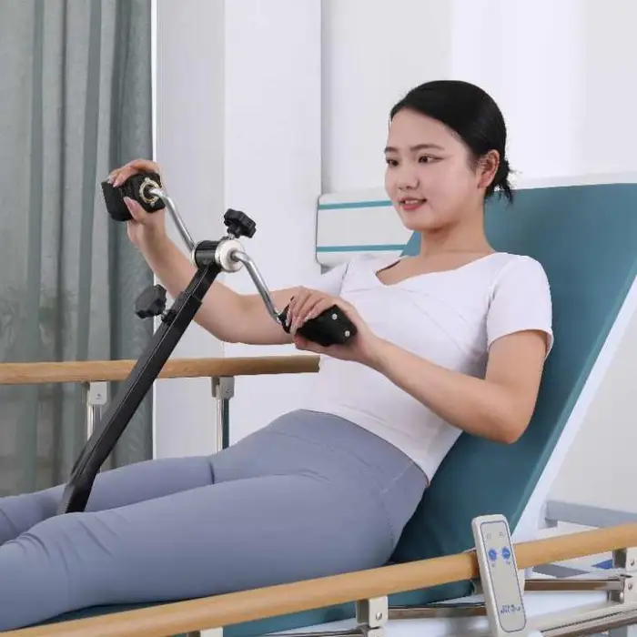 Rehabilitation Center Patients Physiotherapy Standing up Electric Tilt Bed