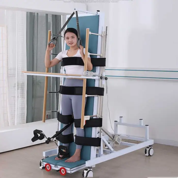 Rehabilitation Center Patients Physiotherapy Standing up Electric Tilt Bed
