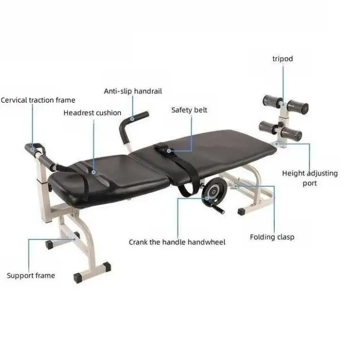Medical Folding Cervical and Lumbar Spine Traction Bed Rehabilitation Equipment Home Cervical and Lumbar Traction Bed