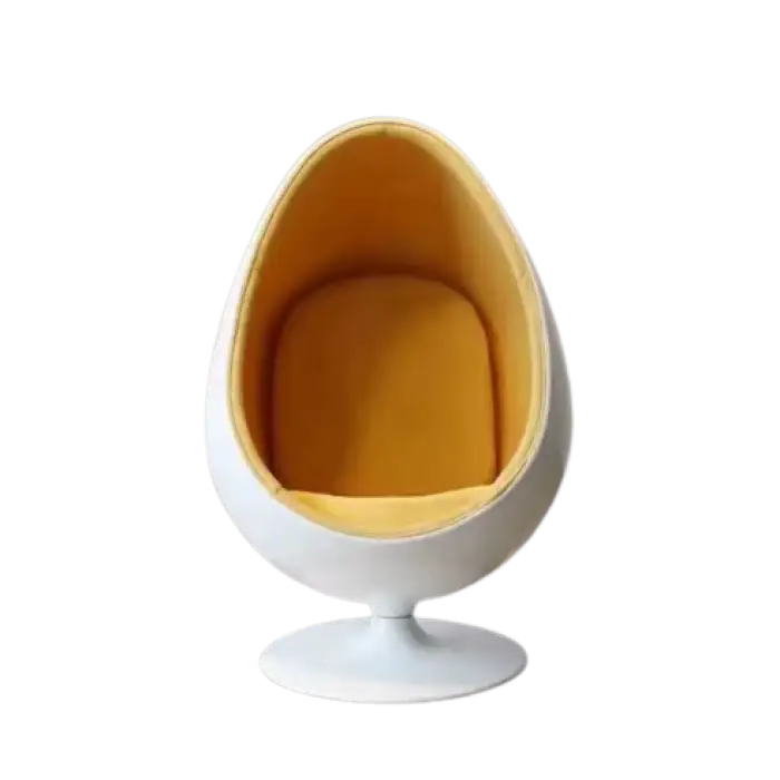 Contemporary Living Room Furniture aviator Fiberglass Egg Chair with Cushion