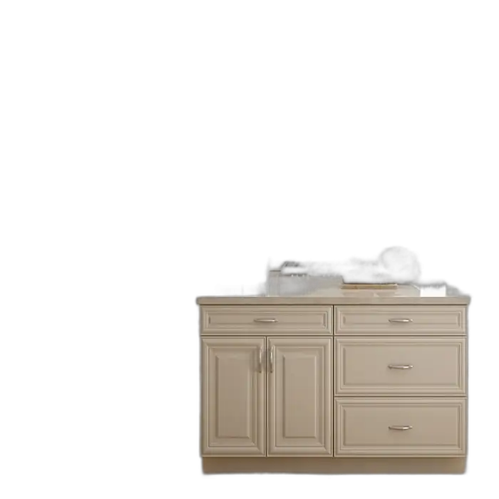 Partial Overlay Espresso Shaker Solid Wood Kitchen Cabinet