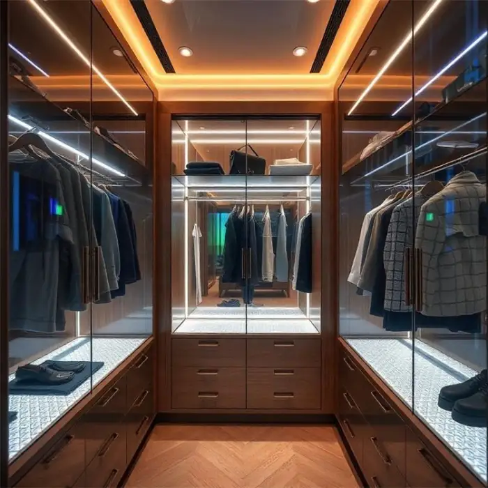 Modern Walk in Closet Wardrobe Melamine   Closet Wardrobe Bedroom Furniture Clothes Organizer Design Wardrobes