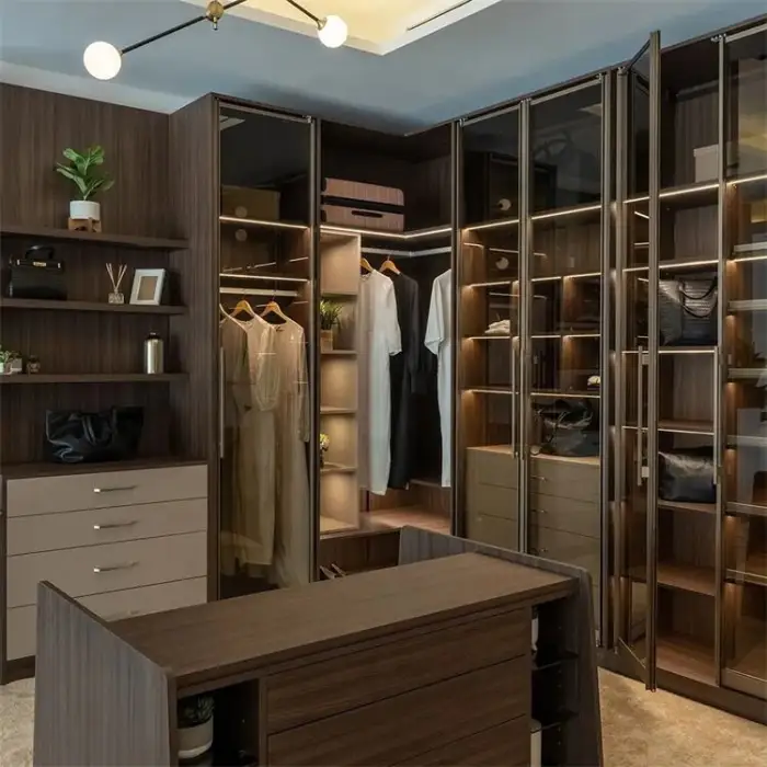 Modern Walk in Closet Wardrobe Melamine   Closet Wardrobe Bedroom Furniture Clothes Organizer Design Wardrobes