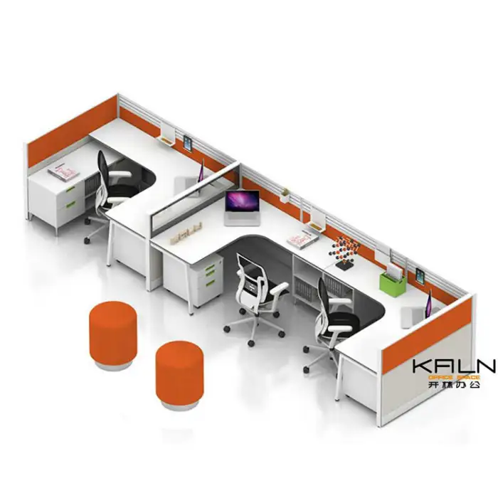 Modern Office Furniture Customized Executive Workstation Cubicle 4 People Free Combination Commercial Furniture