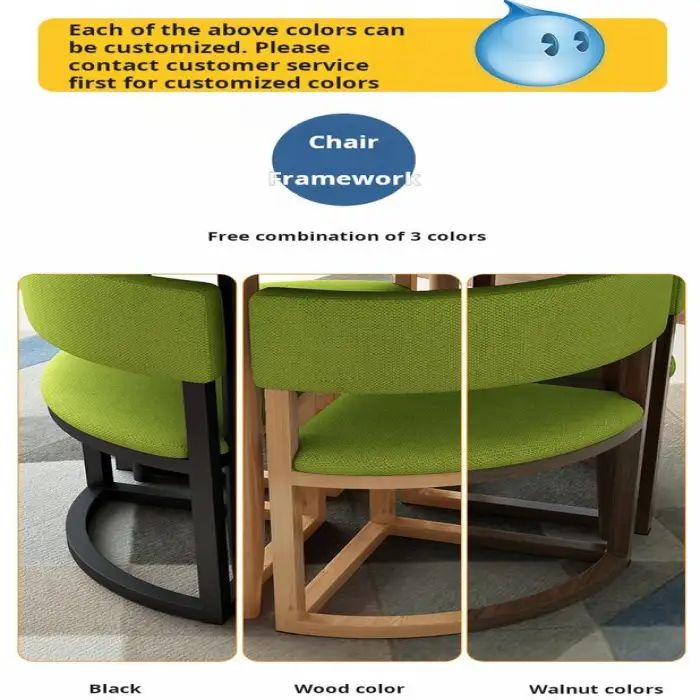 Arrival Restaurant Furniture Sets Colorful Marble Solid Wood Round Table and Chair Sets on Cafe Restaurant