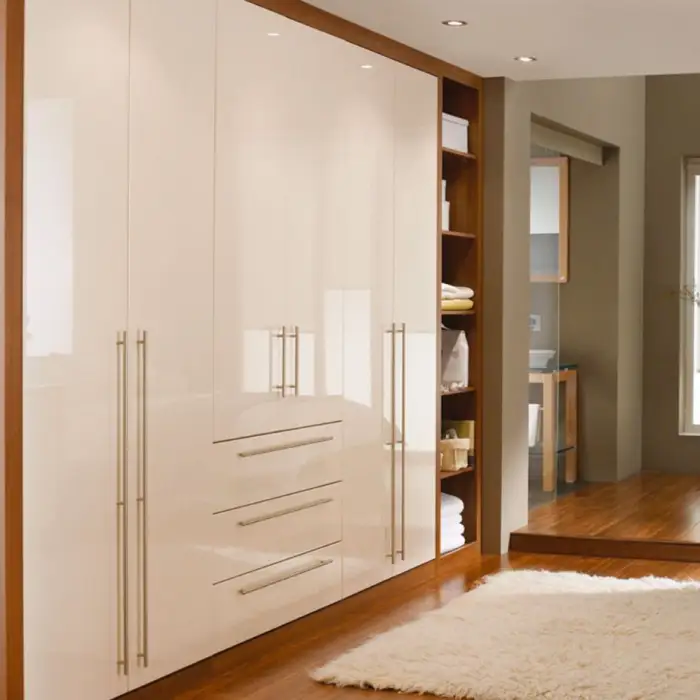 Balom Foshan Home Modern Open Luxury Diy Closet Bedroom Solid Wooden Wardrobe Furniture Design