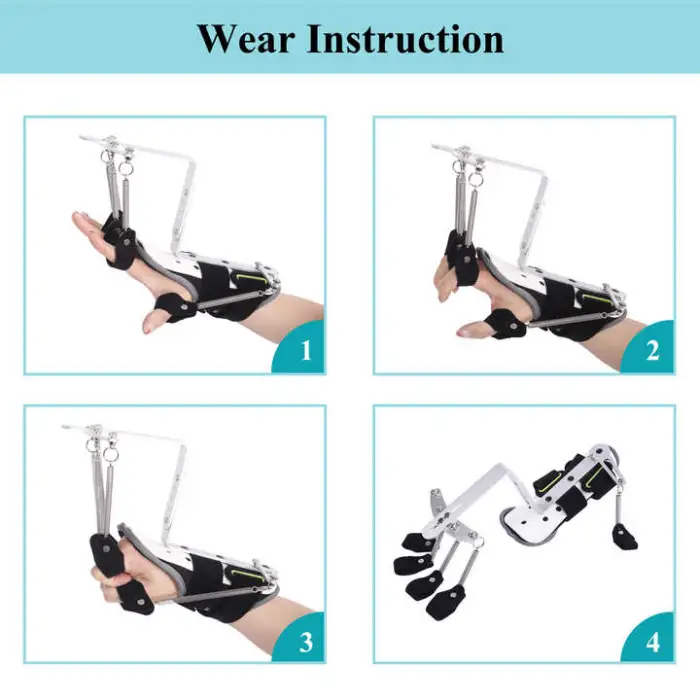 Five-Finger Rehabilitation Training Equipment Stroke Hemiplegia Finger Splitter Wrist Fixator Hand Correction-Stroke Recovery