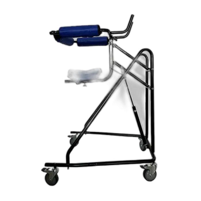 Hemiplegia Walker Stand Frame with Seat Wheel Rehabilitation Device Folding Height Adjustable Lower Limb Disabled