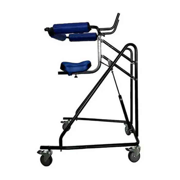 Hemiplegia Walker Stand Frame with Seat Wheel Rehabilitation Device Folding Height Adjustable Lower Limb Disabled