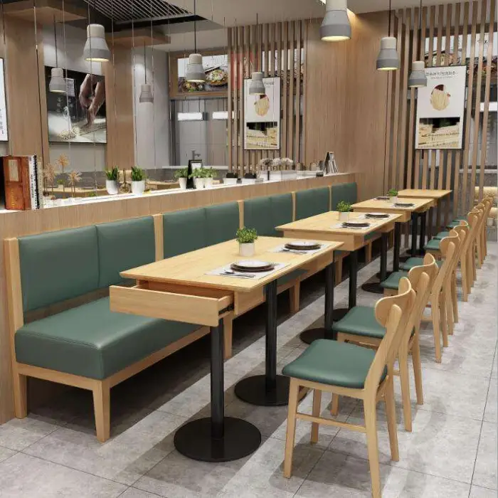 2021 Modern Restaurant Furniture Wooden Restaurant Sofa Booth