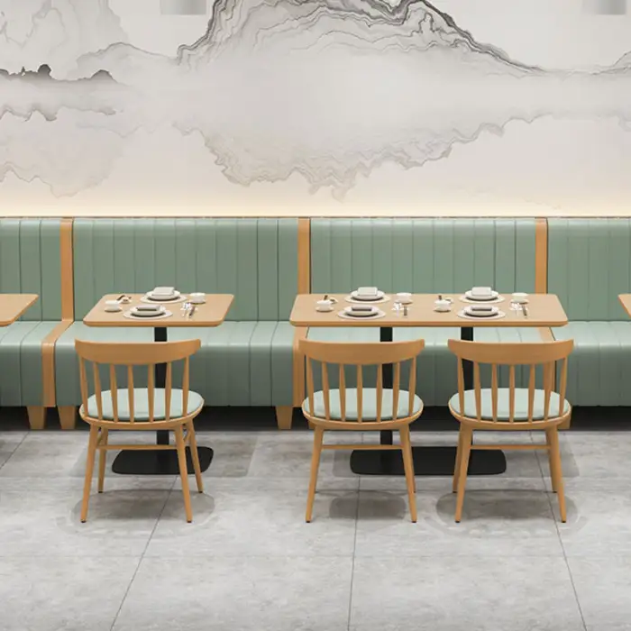 2021 Modern Restaurant Furniture Wooden Restaurant Sofa Booth