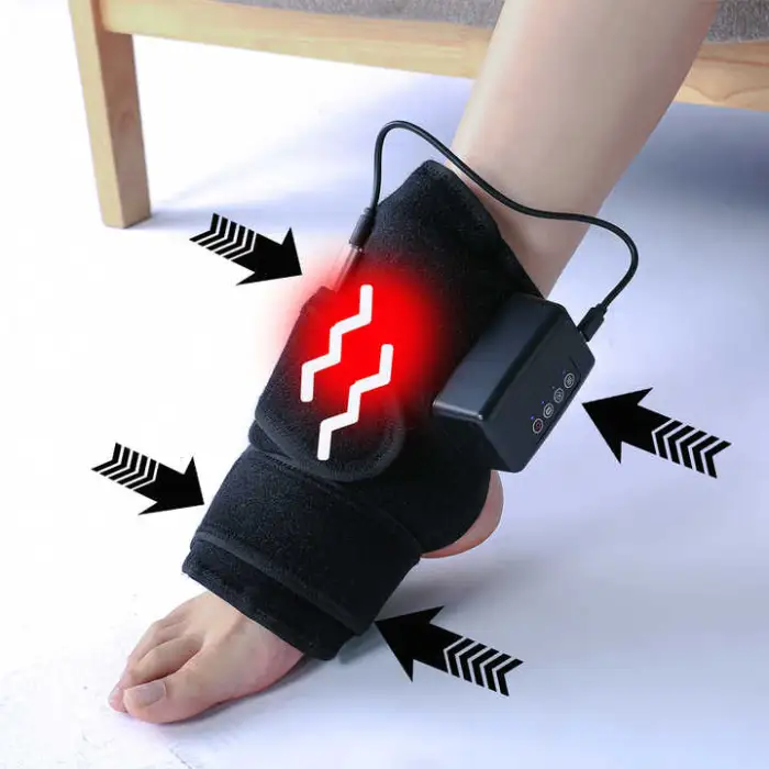 Muscle Relax Circulation Knee Massage Machine Recharge Electric Heating Vibration Ankle Massager