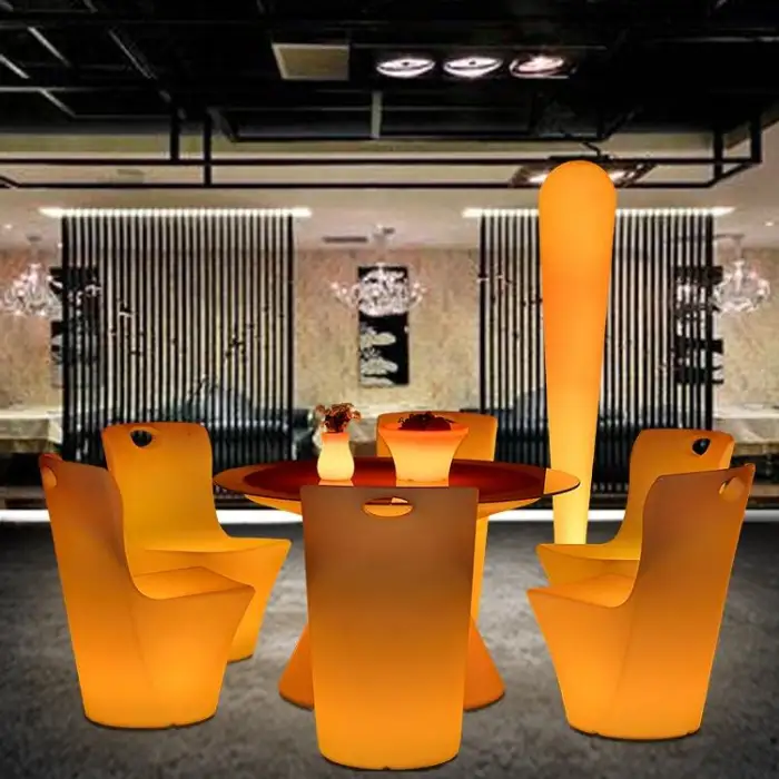 Restaurant Furniture LED Light up Chair LED Seat for Dinning Decor