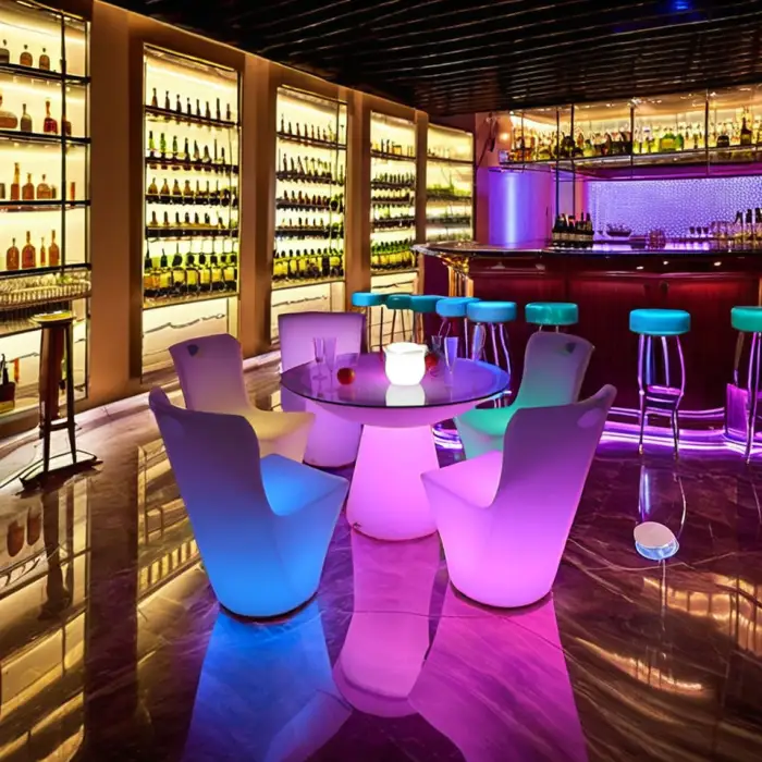 Restaurant Furniture LED Light up Chair LED Seat for Dinning Decor