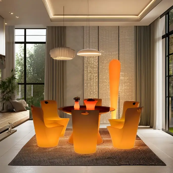 Restaurant Furniture LED Light up Chair LED Seat for Dinning Decor