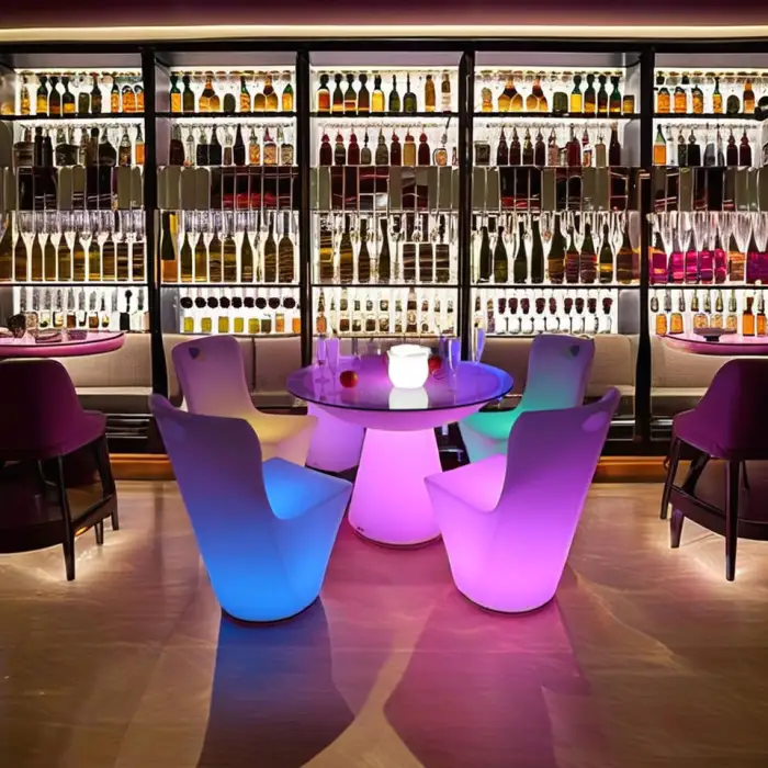 Restaurant Furniture LED Light up Chair LED Seat for Dinning Decor