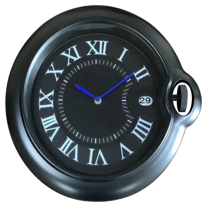 Luxury Watch Shape Wall Clock Home Decor Office Unique Glass Design Quartz Metal Modern Wall Clocks Horloges