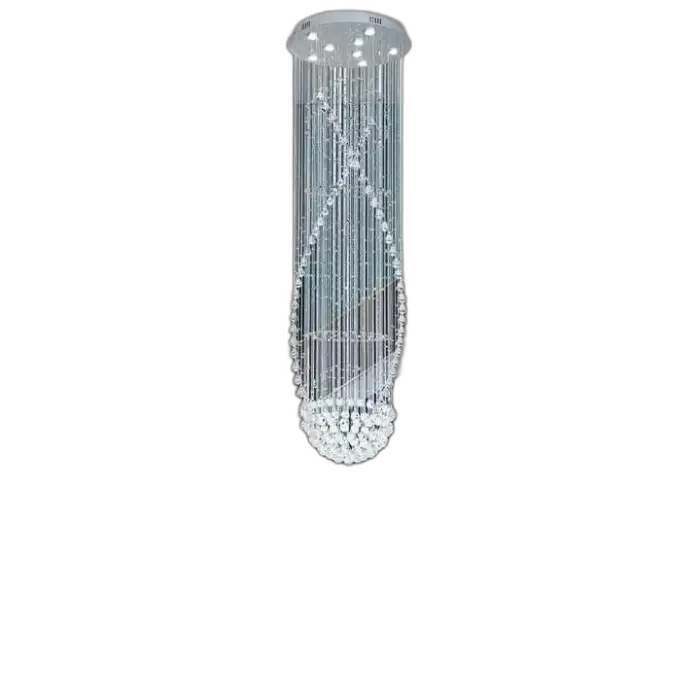 Large Luxury Crystal Pendant Lamp for Hotels Shopping Malls Long Chandelier