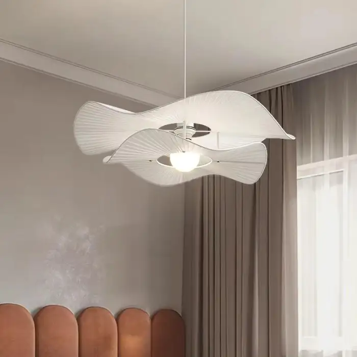 Modern Creative Fabric Pendant Light Nordic Simple Bedroom Dining Living Room Study Hanging Lighting Classic LED Chandelier
