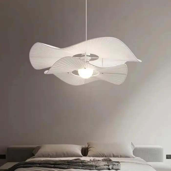 Modern Creative Fabric Pendant Light Nordic Simple Bedroom Dining Living Room Study Hanging Lighting Classic LED Chandelier
