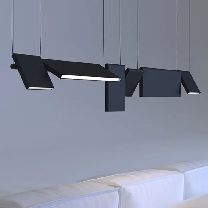 Modern Light Luxury Designer Office Front Desk Meeting bar LED Chandelier Restaurant Chandelier