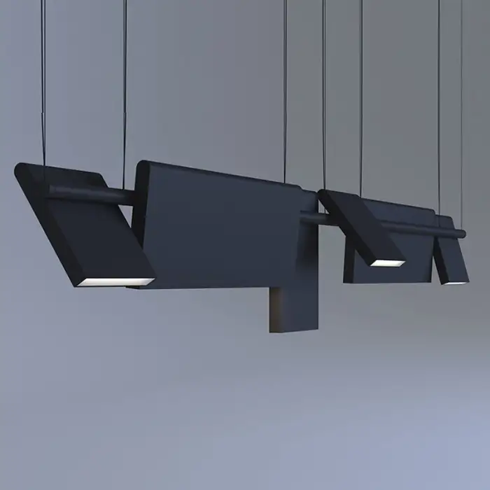 Modern Light Luxury Designer Office Front Desk Meeting bar LED Chandelier Restaurant Chandelier