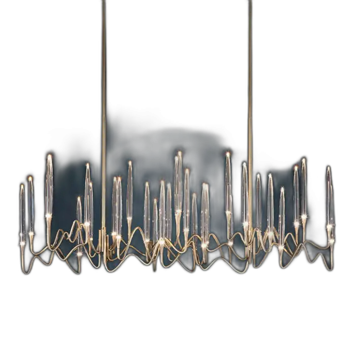 JYLIGHTING Post-Modern Creative Crystal Lamp Arrow Line Chandelier LED Art Design Restaurant Hotel Front Desk Bar Chandelier