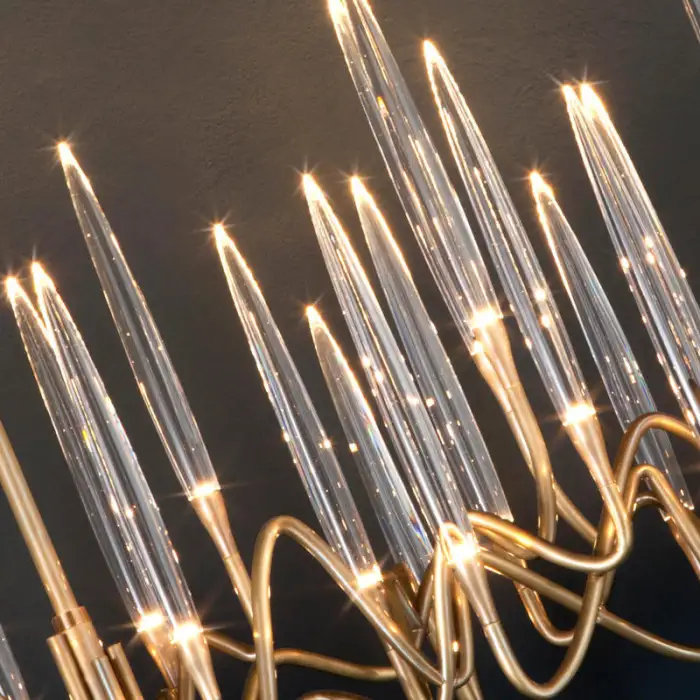 JYLIGHTING Post-Modern Creative Crystal Lamp Arrow Line Chandelier LED Art Design Restaurant Hotel Front Desk Bar Chandelier