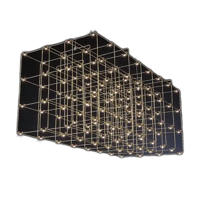 Light Cube Custom Star Chandelier Restaurant Hotel Lobby Shop- Department Sand Table Lamp Front Desk Living Room Baby's